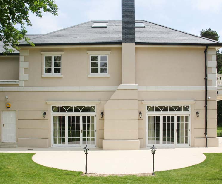 3 Leaf Bifold Doors with Detailed Top Lights