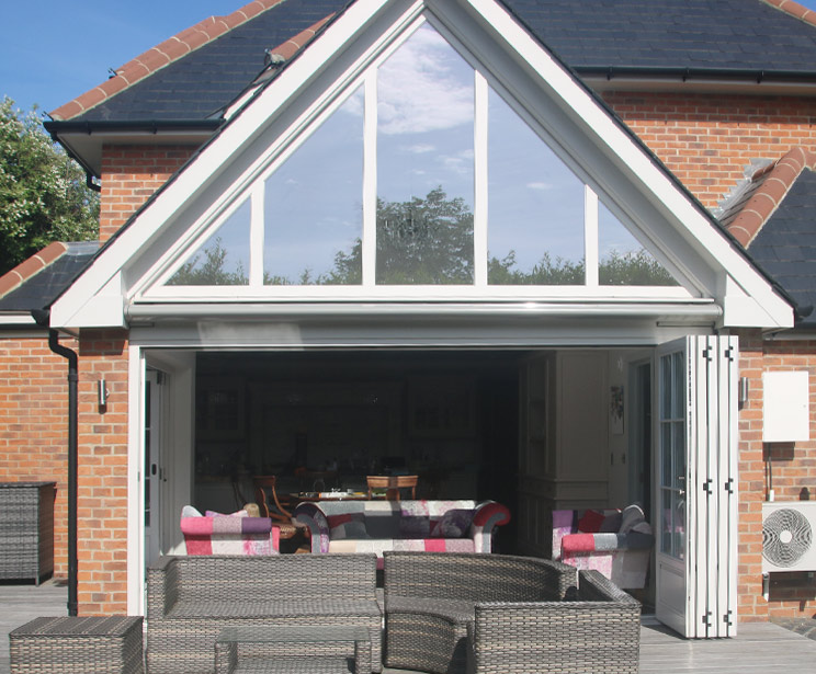 Open up the space and let the garden in with our period bifold doors