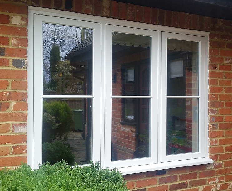 Cottage Style Triple Casement with one horizontal glazing bar