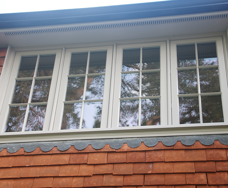 Edwardian Stepped Back casement in Farrow Ball Elephant’s Breath
