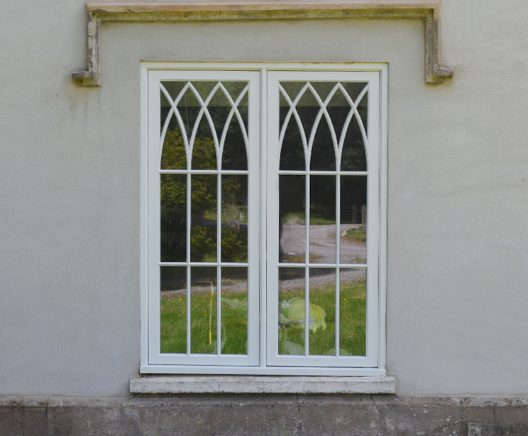 authentic Gothic design with slimline glazing bars