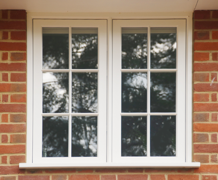 recessed, stepped back Edwardian Casement