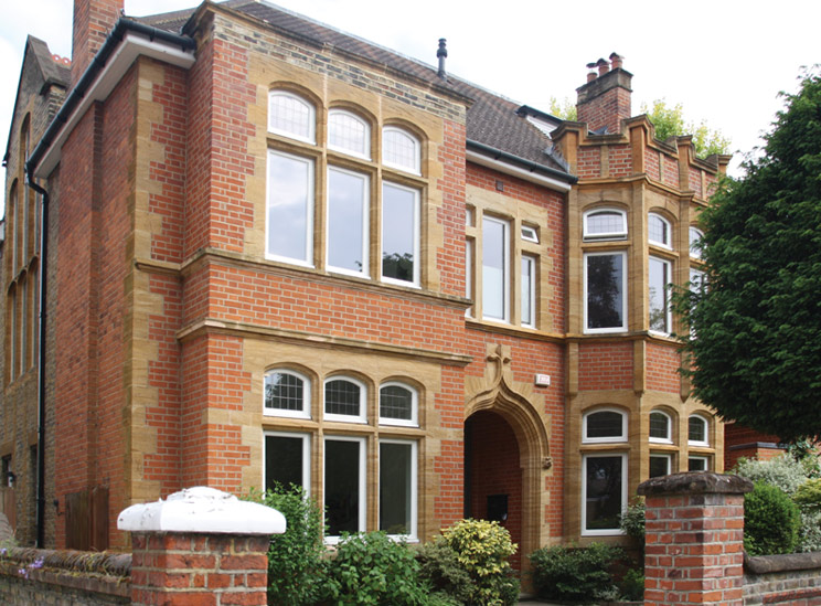 Unique Edwardian casement windows with leaded lights for this opulent & stately home in Putney, South West London