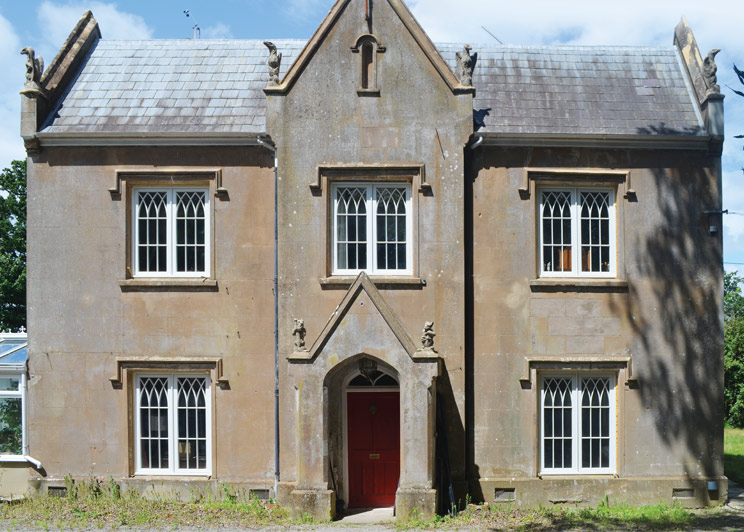 The most uncommon Gothic recessed timber casement windows and doors for this handsome Georgian Country Home in Wonersh, Surrey