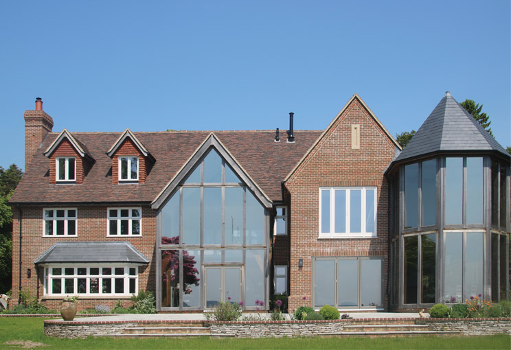Recessed Casement windows and French Doors for exceptional Self-build project in Windlesham, Berkshire