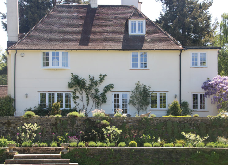 Replacement timber flush casement windows for this 1920’s graceful Country house in Esher, Surrey
