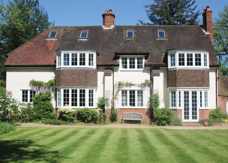 Faithful replacement Flush timber casement windows and French doors for this 1930’s traditional cottage in Gerrards Cross, Buckinghamshire
