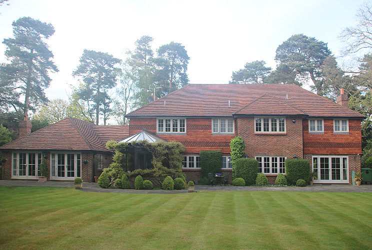 replacement & new Recessed timber casement windows for this extended 1930’s country house in Peaslake, Surrey