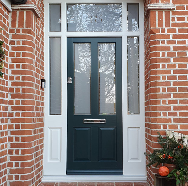 Victorian Entrance door with sidelights