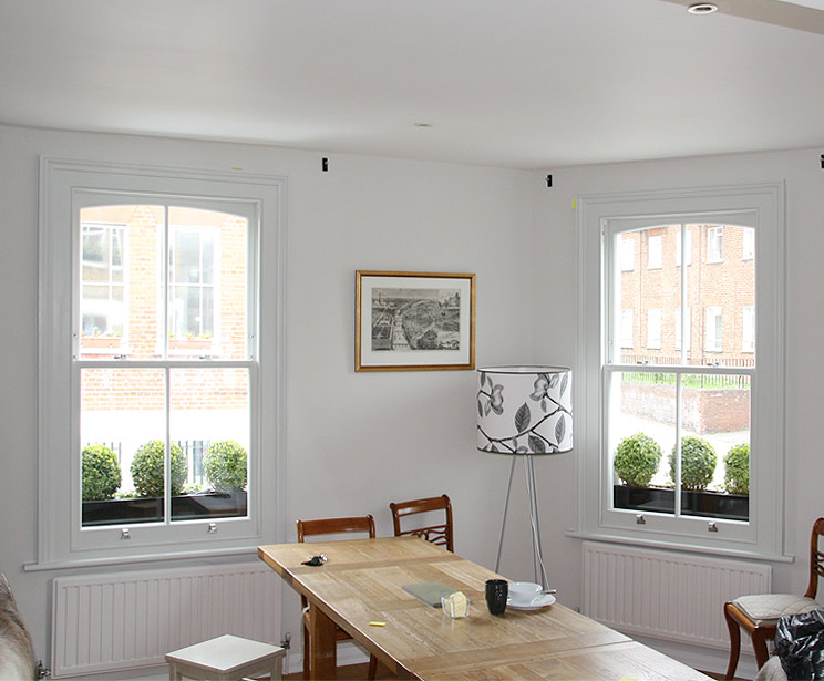 Slimline Victorian Sash Windows with Swept Heads