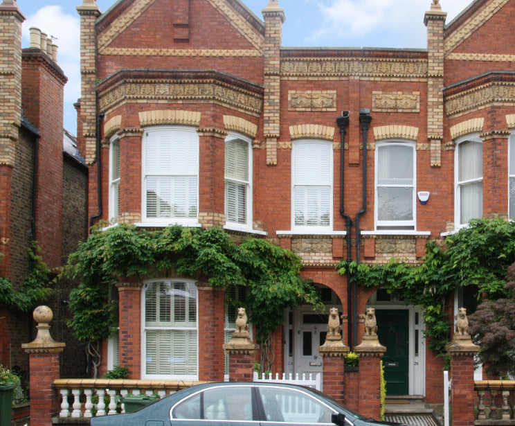 Slimline timber sash windows and doors for this elegant townhouse in Richmond