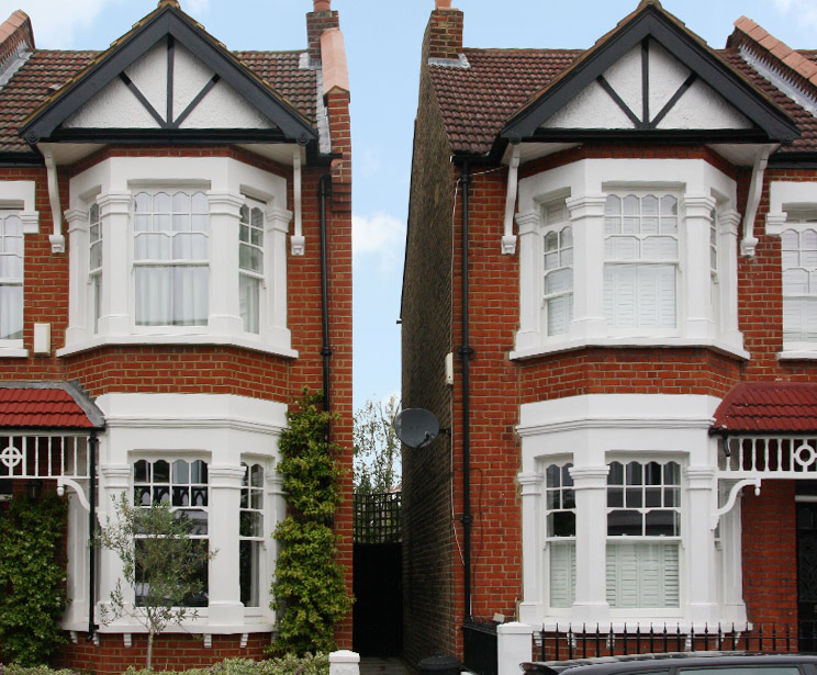 Unique Edwardian design timber sash windows and doors for this townhouse in Wimbledon