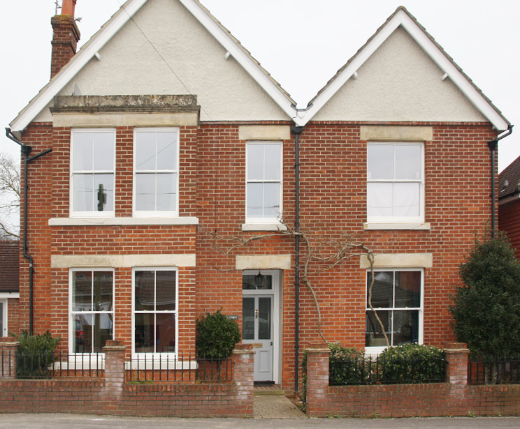 Graceful timber sash windows for this townhouse in Twickenham