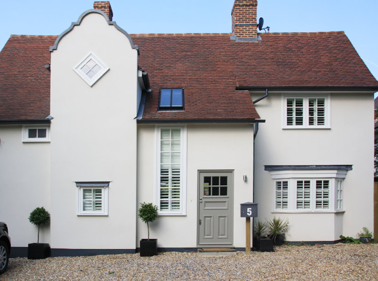 Replacement Flush casement timber windows and doors for this cottage in Kingswood